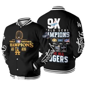 Dodgers 9X World Series Champions Baseball Jacket 1 Dodgers 9X World Series Champions Baseball Jacket1