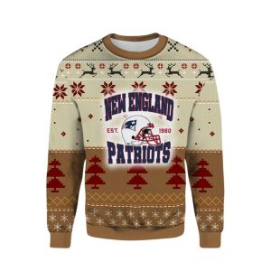 Patriots EST 1960 Ugly Christmas Sweater