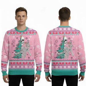 Sorta Merry Sorta Scary Christmas Fuzzy Ugly Christmas Sweater