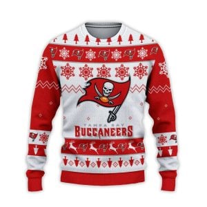 2025 Buccaneers Football Reindeer Christmas Ugly Sweater1