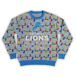 Merry Christmas Go Lions Football Ugly Sweater