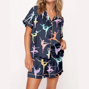 Ballet Dancer Silky Satin Pajama Set