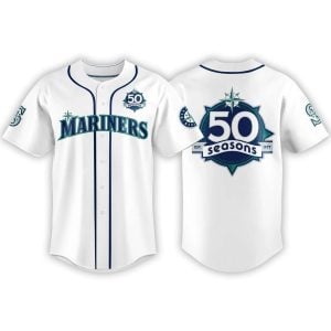 2026 Mariners 50 Seasons Celebration Baseball Jersey1