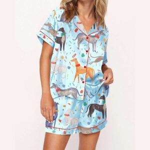 Sighthound Silky Satin Pajama Set2