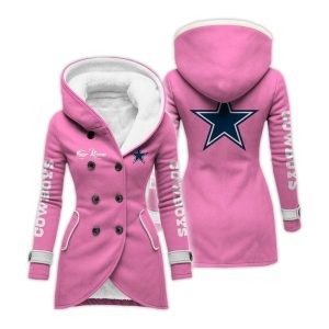 Personalized Cowboys Long Hooded Fleece Jacket3