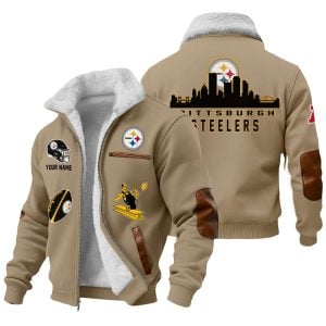 Personalized Steelers Football Winter Fleece Jacket 2 Personalized Steelers Football Winter Fleece Jacket2