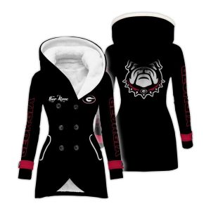 Personalized Bulldogs Long Hooded Fleece Jacket 2 Personalized Bulldogs Long Hooded Fleece Jacket2