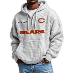2025 Personalized Bears Quarter Zip Waffle Hoodie 1 2025 Personalized Bears Quarter Zip Waffle Hoodie1