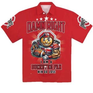 Ohio State Damn Right I Am A Buckeyes Fan Win Or Lose Hawaiian Shirt 1 Ohio State Damn Right I Am A Buckeyes Fan Win Or Lose Hawaiian Shirt 2