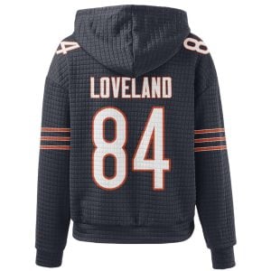 Bears Colston Loveland 84 Waffle Hoodie4