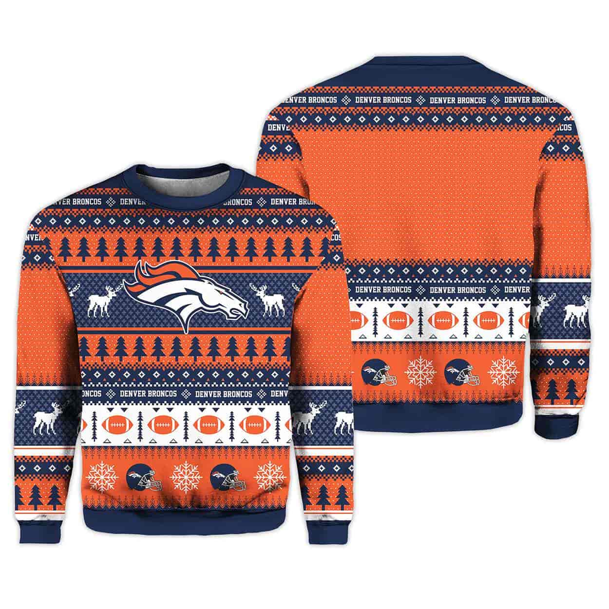 2025 Christmas Broncos Personalized Ugly Sweater 1 2025 Christmas Broncos Personalized Ugly Sweater