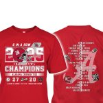 2025 Congrats Bama 6 In A Row Iron Bowl Champs Shirt