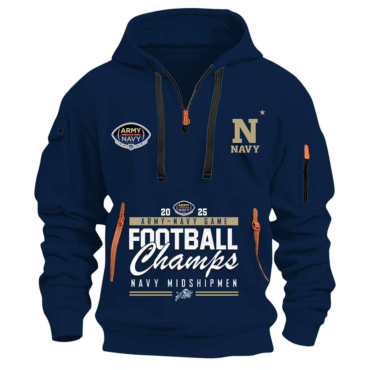 2025 Navy Midshipmen Commander-in-Chief’s Trophy Champions Quarter Zip Hoodie 2025 Navy Midshipmen Commander-in-Chief’s Trophy Champions Quarter Zip Hoodie