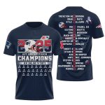 2025 Patriots AFC East Champions 3D Shirt