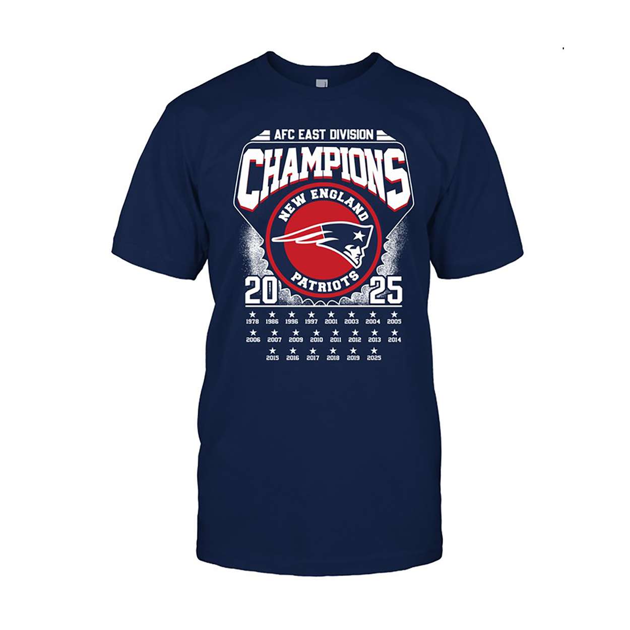 2025 Patriots Afc East Division Champs Two-Sided Shirt 2025 Patriots Afc East Division Champs Two-Sided Shirt