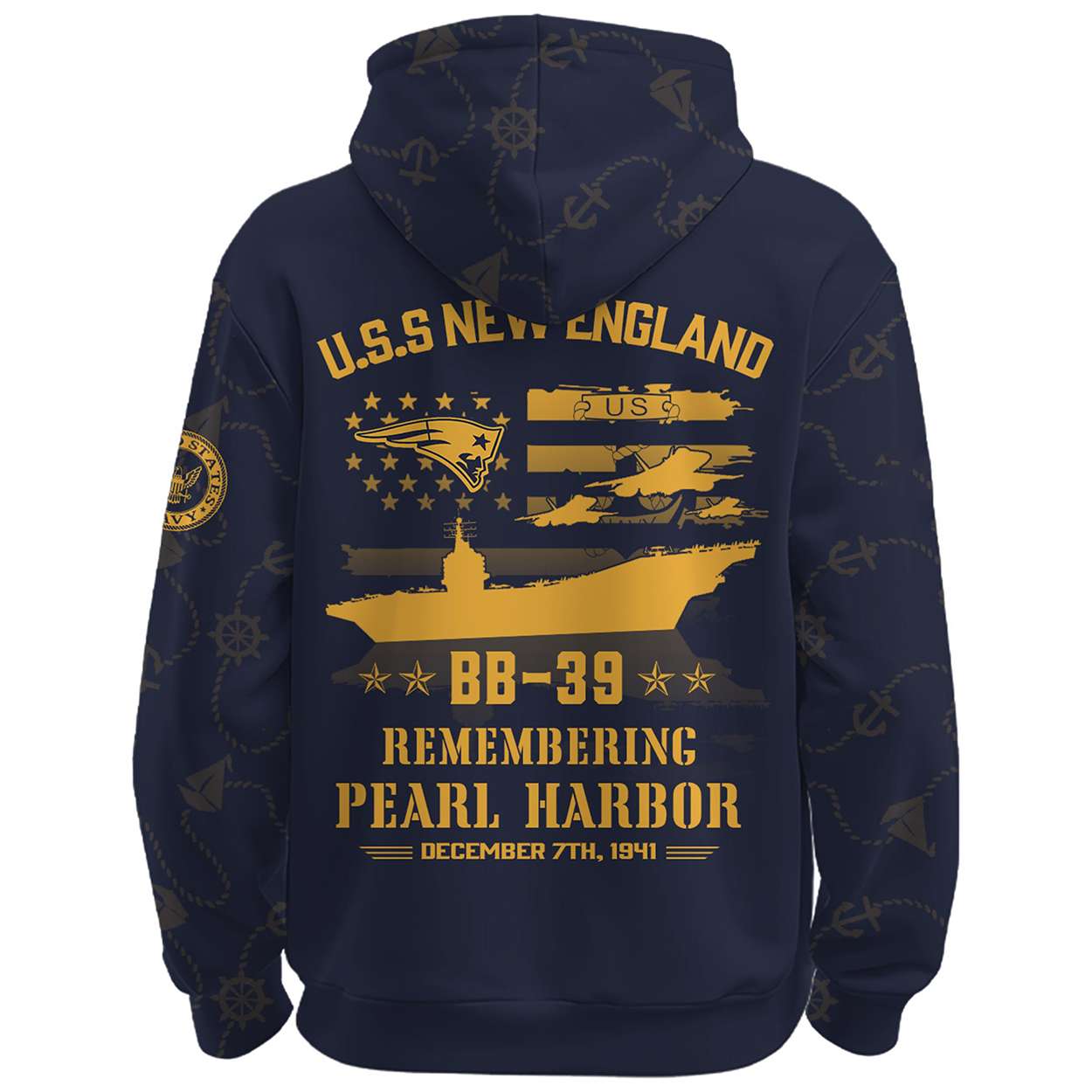 2025 Patriots Pearl Harbor Remembrance Day Hoodie 2025 Patriots Pearl Harbor Remembrance Day Hoodie