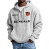 2025 Personalized Bengals Quarter Zip Waffle Hoodie