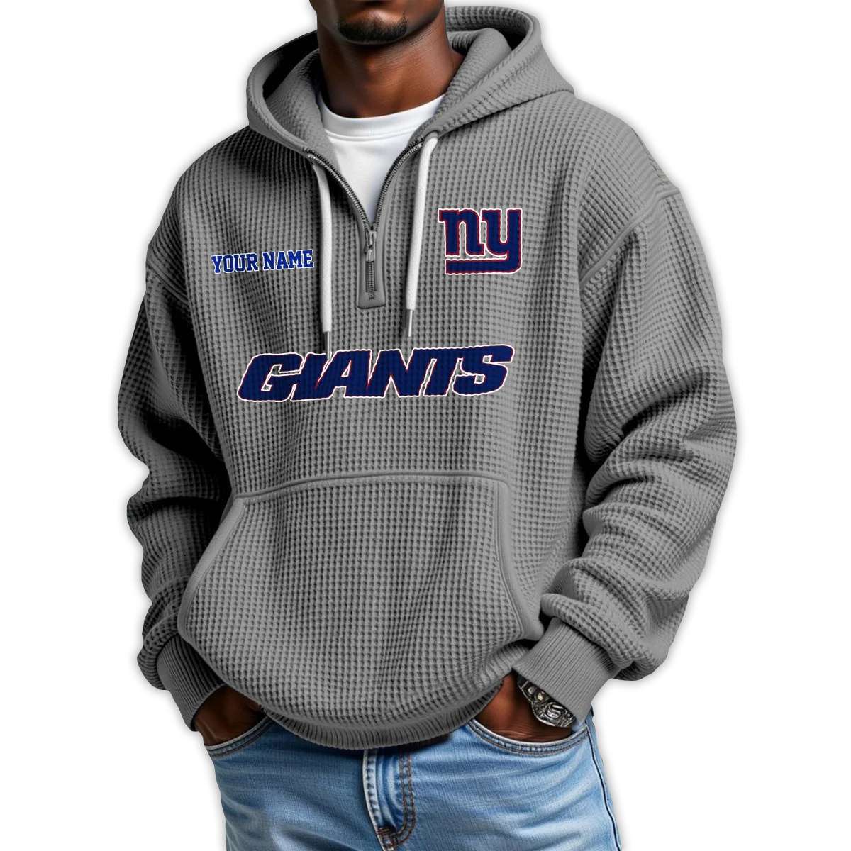 2025 Personalized Giants Quarter Zip Waffle Hoodie 2025 Personalized Giants Quarter Zip Waffle Hoodie