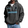 2025 Personalized Panthers Quarter Zip Waffle Hoodie