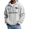 2025 Personalized Ravens Quarter Zip Waffle Hoodie
