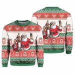 2025 Santa And Jesus Selfie Ugly Christmas Sweater