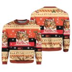 2025 Santa Cat Marlboro Christmas Ugly Sweater