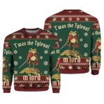 2025 Twas The Tylenol M'Lord Frog Christmas Ugly Sweater