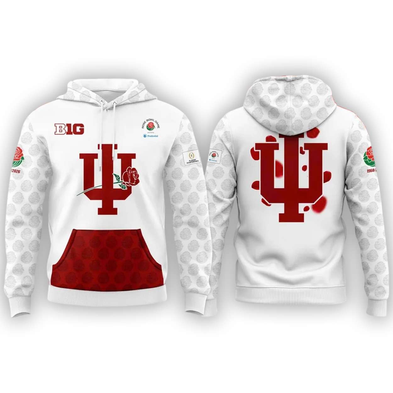 2026 IU Football Rose Bowl Game Hoodie 2026 IU Football Rose Bowl Game Hoodie