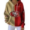49ers Football Split Pit Striped Hoodie