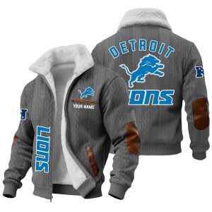 Personalized Lions Winter Fleece Western Jacket3
