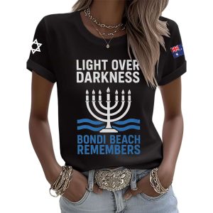 Retro Bondi Strong Light Over Darkness Bondi Beach Remembers Print T Shirt2