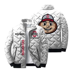 Personalized Buckeyes Est 1889 Winter Warm Quilted Jacket2