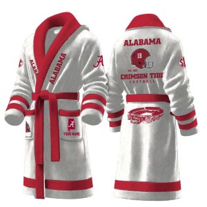 Alabama Football Est 1892 Personalized Fleece Bathrobe2
