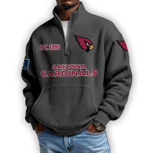 Cardinals Est 1898 Waffle Stand Collar Half Zip Sweatshirt 1 Cardinals Est 1898 Waffle Stand Collar Half Zip Sweatshirt1
