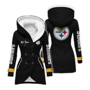 Personalized Steelers Long Hooded Fleece Jacket2