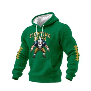 Fighting Irish Gnome Player Football Waffle Hoodie1