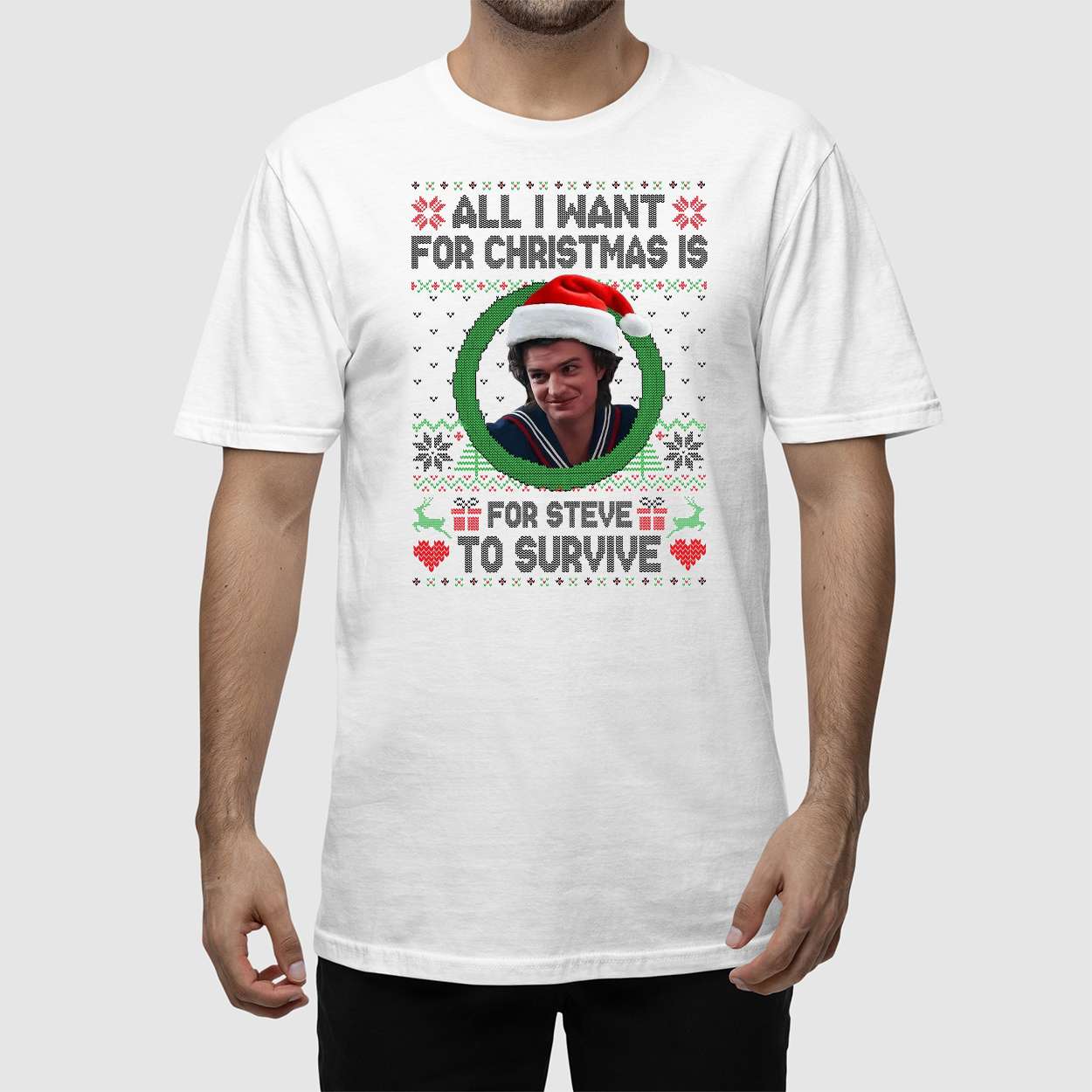All I Want For Christmas Is Steve To Survive Shirt All I Want For Christmas Is Steve To Survive Shirt