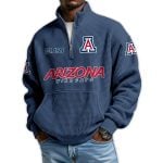 Arizona Football Est 1929 Waffle Stand Collar Half Zip Sweatshirt