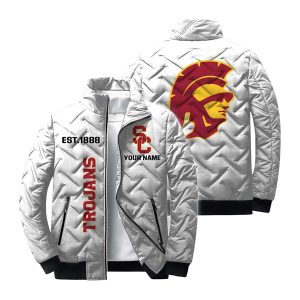 Personalized USC Trojans Est 1888 Winter Warm Quilted Jacket3