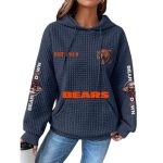 Bear Down Est 1919 Football Football Waffle Hoodie