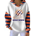 Bear Down Football Skyline Pit Striped Hoodie