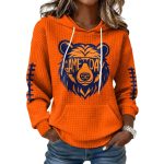 Bears Football Print Waffle Hoodie