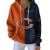 Bears Football Split Ribbed Hooded Sweater