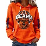 Bears Game Day Football Waffle Fabric Hoodie