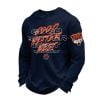 Bears Good Better Best Print Waffle Sweatshirt
