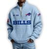 Bills Est 1959 Waffle Stand Collar Half Zip Sweatshirt