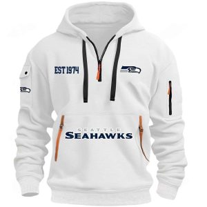 Seahawks Est 1974 HOODIE HALF ZIPPER1