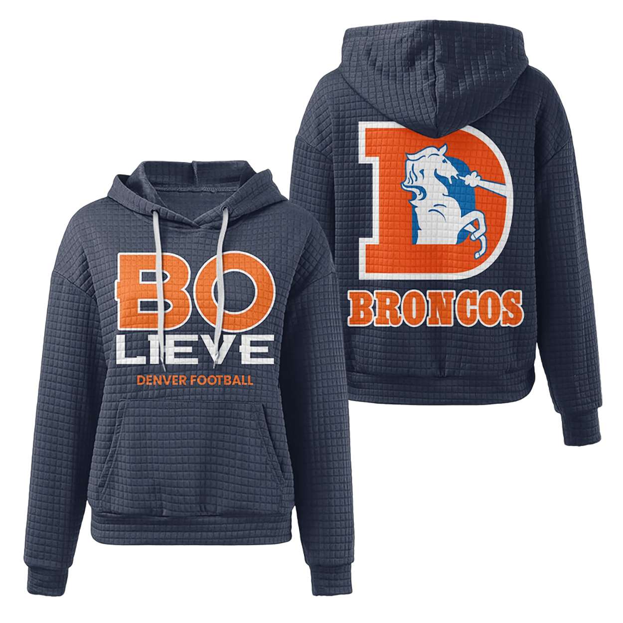 Bo Lieve Denver Football Waffle Hoodie Bo Lieve Denver Football Waffle Hoodie