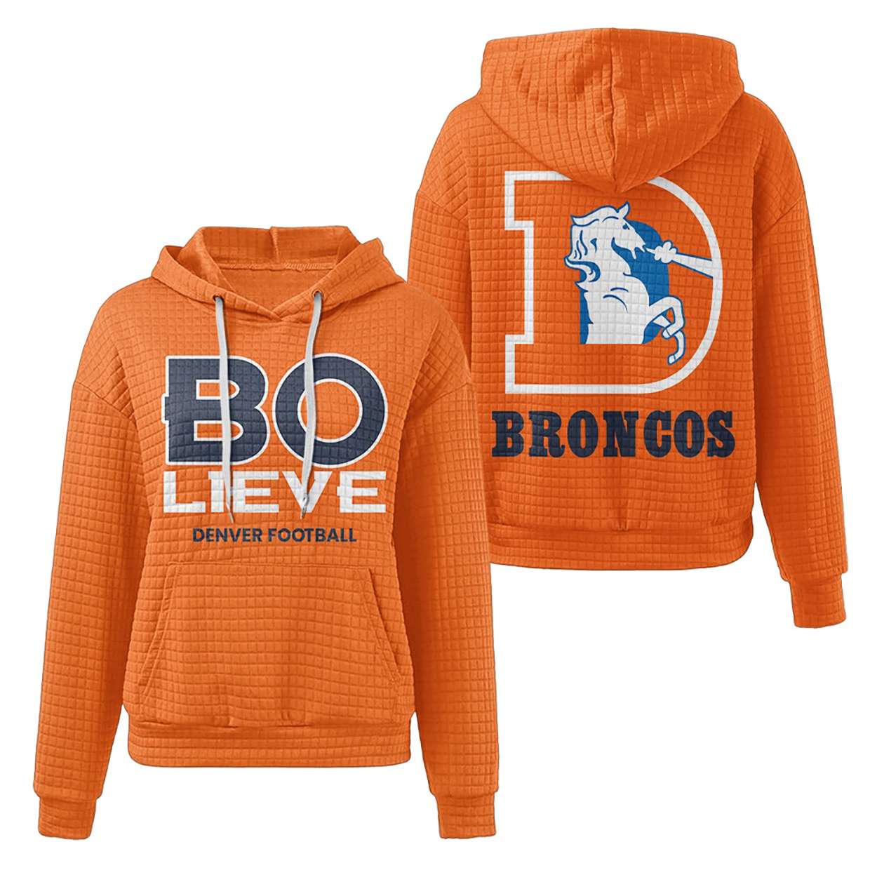 Bo Lieve Denver Football Waffle Hoodie Bo Lieve Denver Football Waffle Hoodie