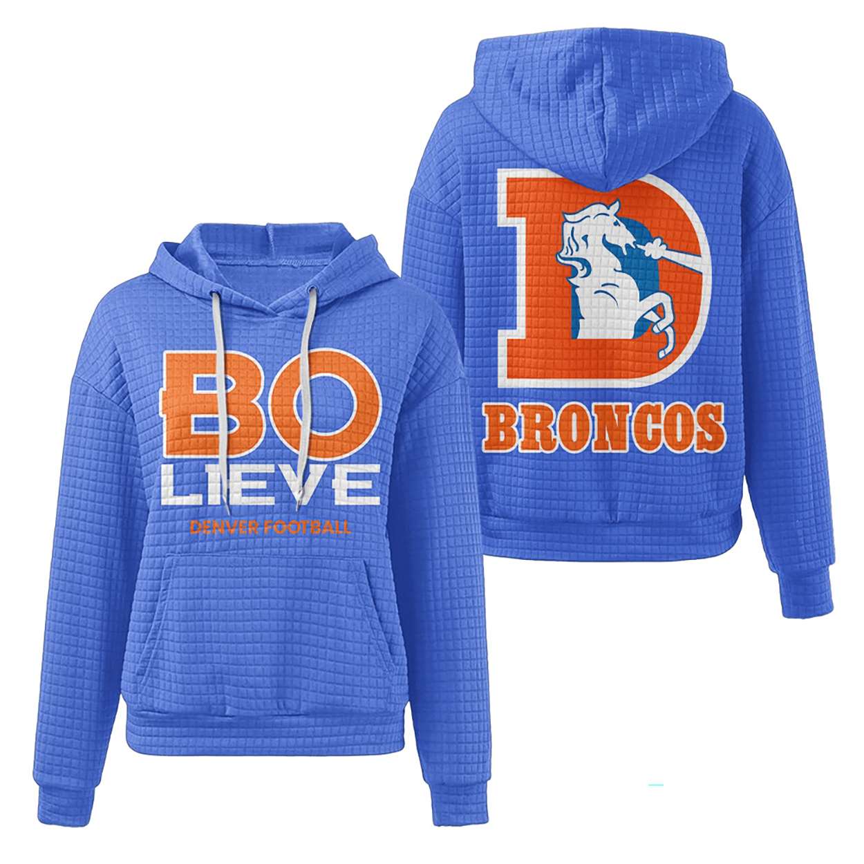 Bo Lieve Denver Football Waffle Hoodie Bo Lieve Denver Football Waffle Hoodie